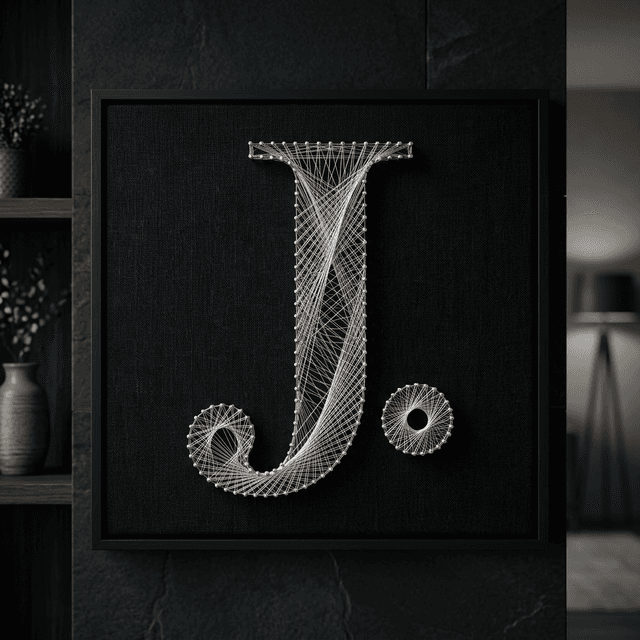 J. Brand Logo String Art - branding String Art Pakistan