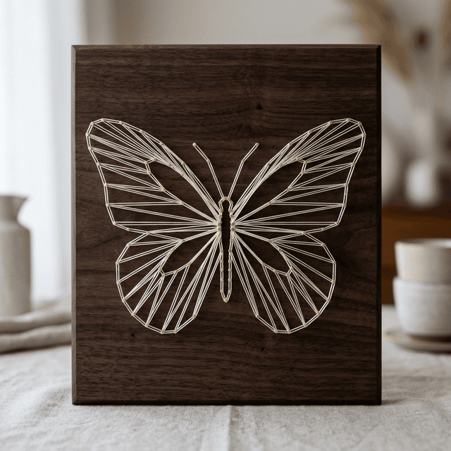 Graceful Butterfly Keepsake - heart String Art Pakistan